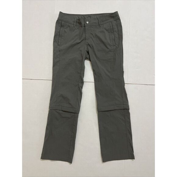 REI Pants - REI Womens Convertible Hiking Pants Size 8 Grey Zip Off Nylon Stretch Travel